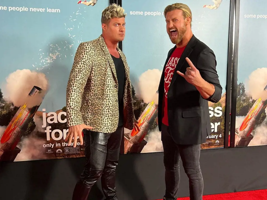 Dolph Ziggler and Ryan Nemeth pictured together at Hollywood Boulevard.