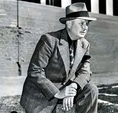 Charles Bidwill, the grandfather of Michael Bidwill in 1940 at the ground of the Arizona Cardinals at the time known as Chicago Cardinals