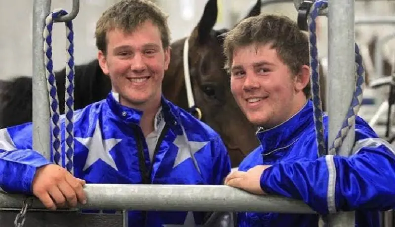  Nathan, left, and Michael Purdon are following their parents footsteps into harness racing.