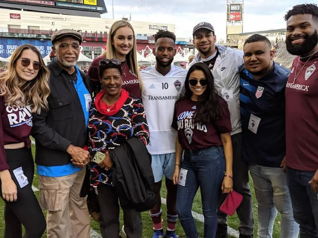 Kellyn Acosta at Dick's Sporting Goods Park with his family.