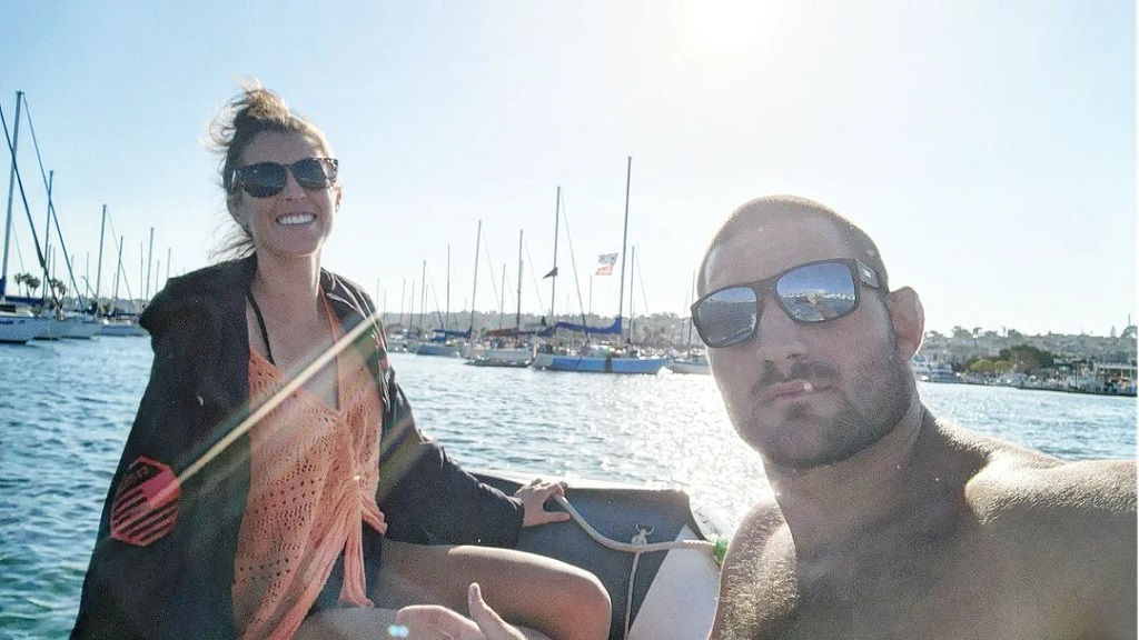 Sean Strickland and his mystery girlfriend enjoying each other's company on a boat trip.
