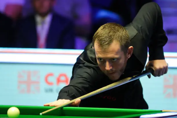Mark Allen pictured in his match against Ding Junhui on November 20, 2022 in the UK Championship