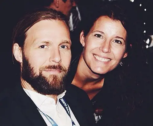 Anders Salming and Teresa Salming the two children of Borje Salming from his first marriage pictured together in 2019