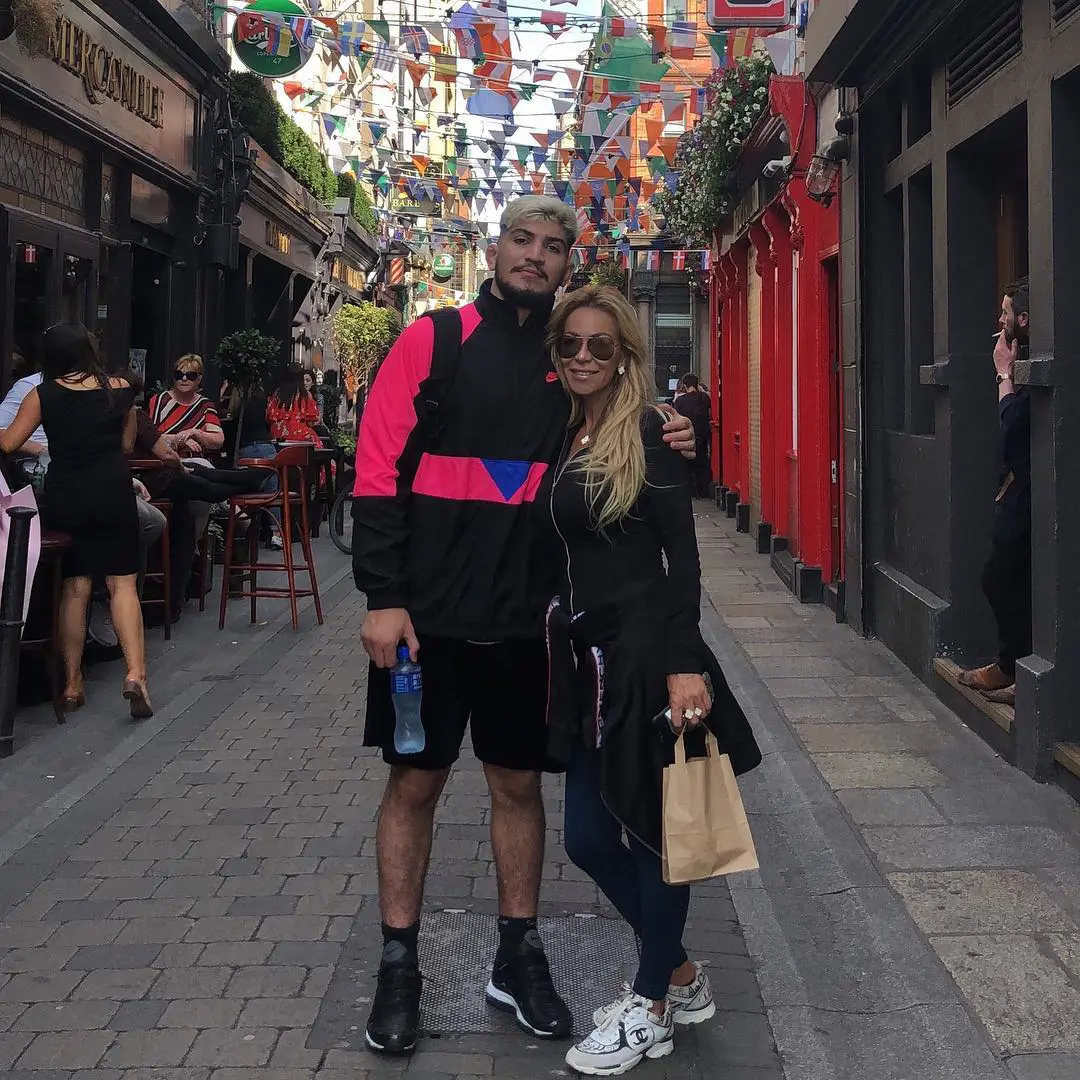 Nikki Danis with her son Dillon Danis in Dublin, Ireland in 2018 to celebrate his birthday