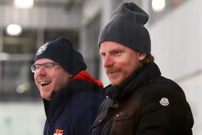 ormer Senators' captain Daniel Alfredsson and his brother Henric at the Bell Capital Cup in December 2012.