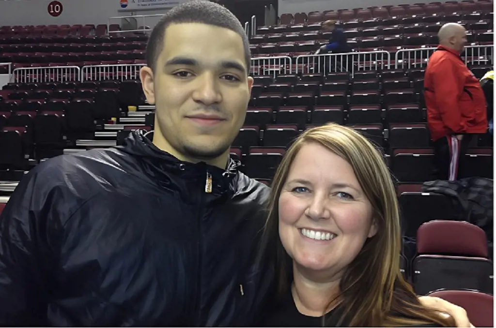 Fred VanVleet and his mother Susan captured in this pic.
