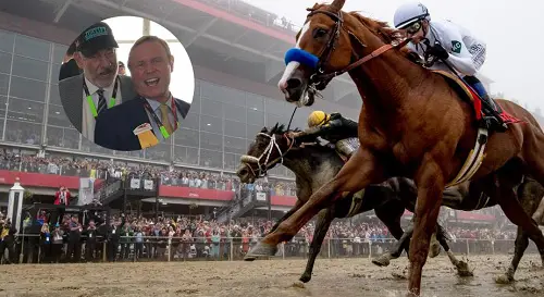 Timothy Mara as seen enjoying horse racing from the official's box in Kentucky 