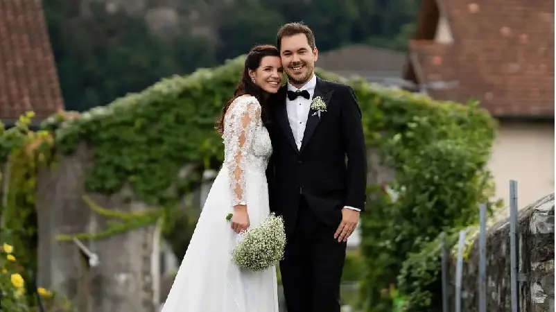 Tina and Fabio married in Hotel Gorfion, a ski resort in Malbun.