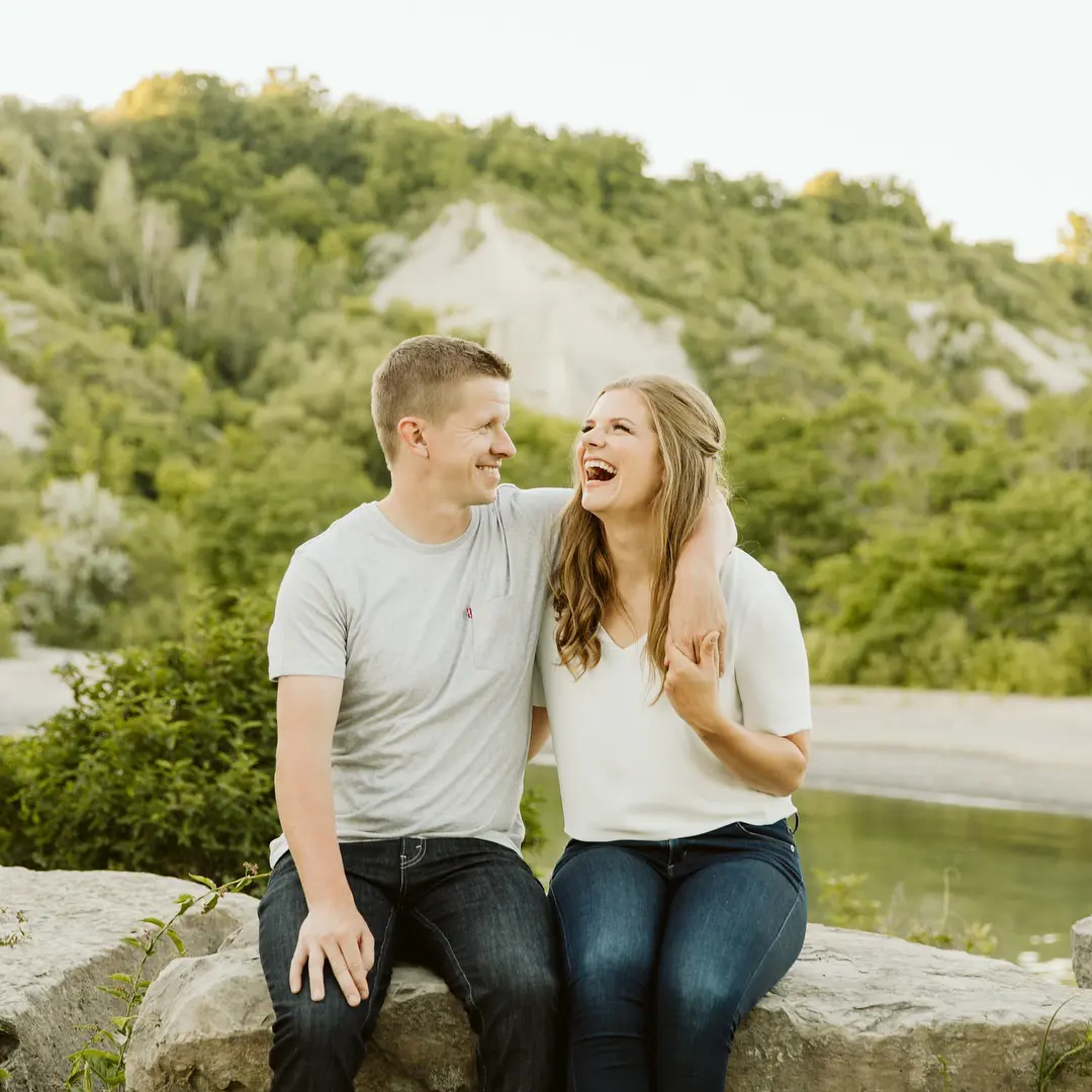  Mick and Sarah's engagement photo was taken on July 21, 2018, in Scarborough Bluffs.