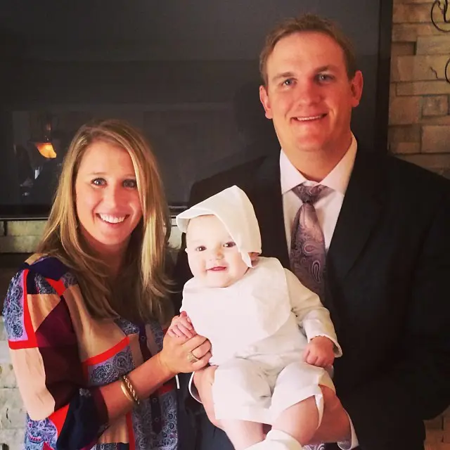 Dani and her partner Lane with their godson on January 26, 2014.