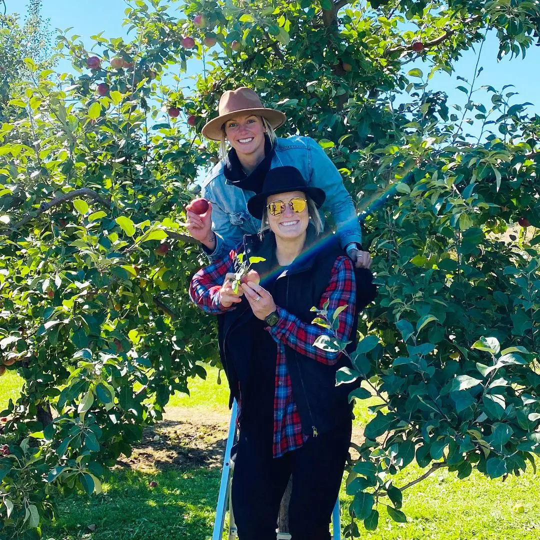 The first picture Stacey shared with her better half was on September 21, 2020, and they were picking apples at that moment.