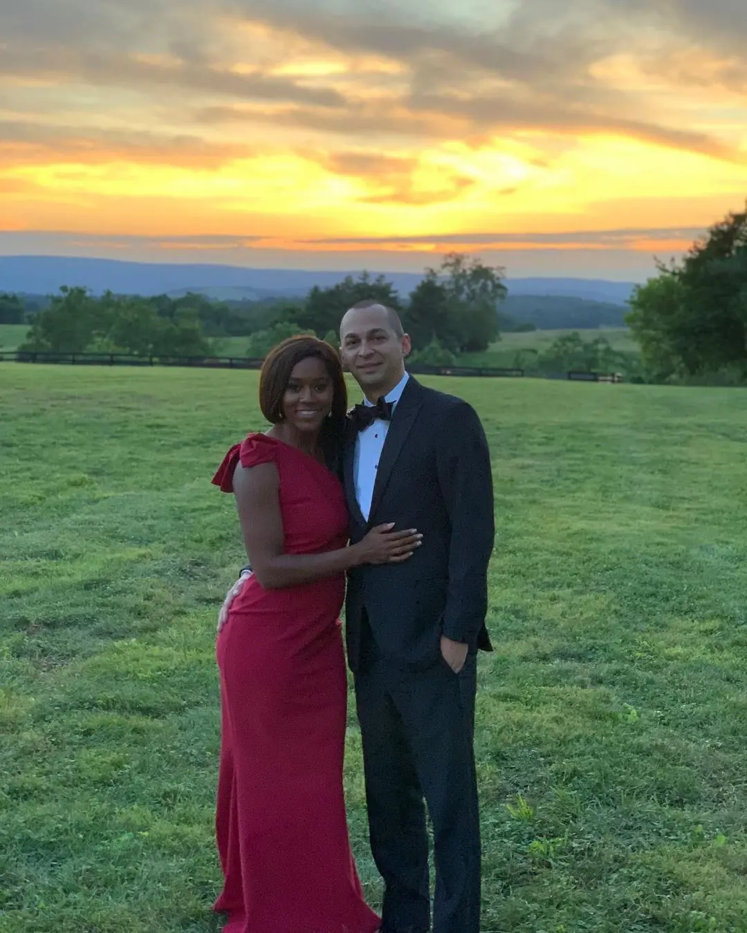 Sherree Burruss and David Cruse attending a wedding in Marshall, Virginia on June 17, 2019.