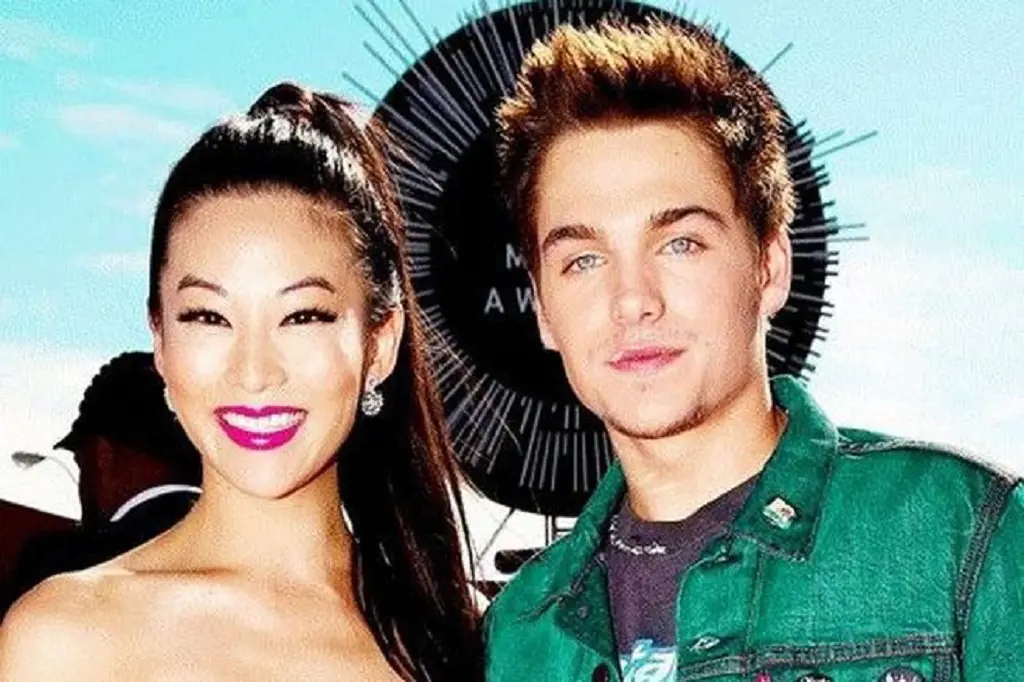 Arden Cho and Dylan Sprayberry during a movie premier
