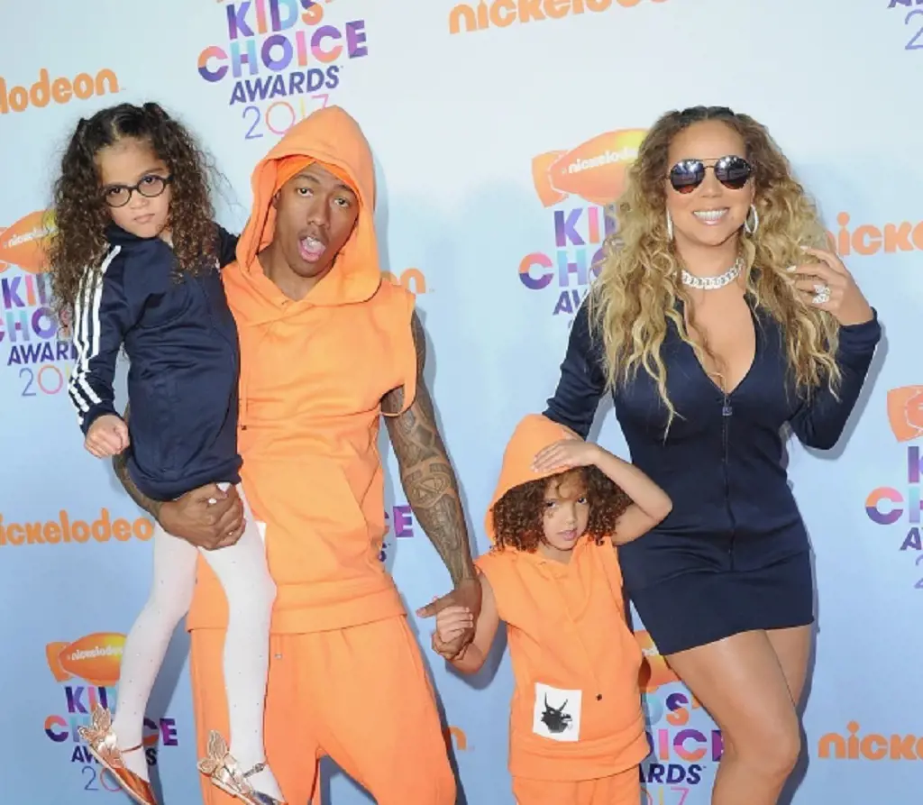 Nick Cannon and Mariah Carey with their children