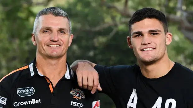 Nathan Cleary with his father, Ivan Cleary.