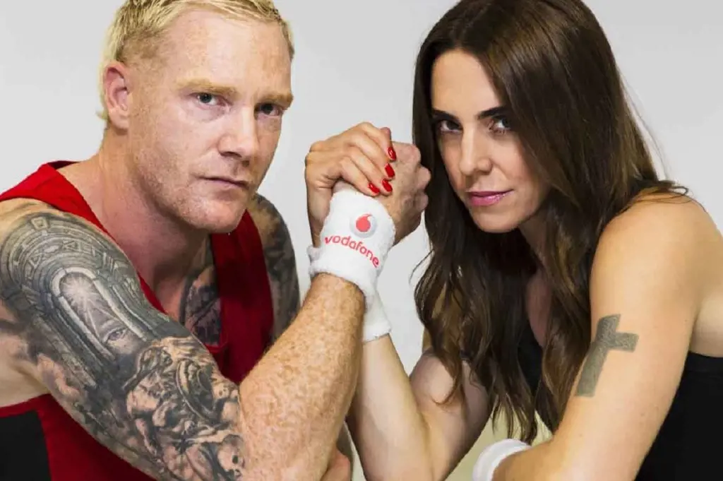 Iwan Thomas Photographed With Fellow Athlete, Mel C, In 2012