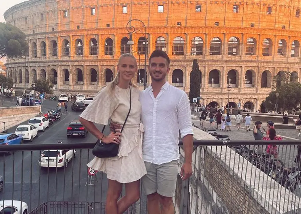 Anna Jordsjo and her fiance in Rome, Italy 