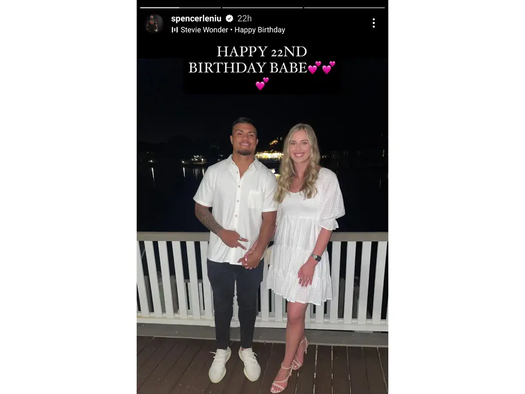 Spencer Leniu wished his girl 22nd birthday through an Instagram story.