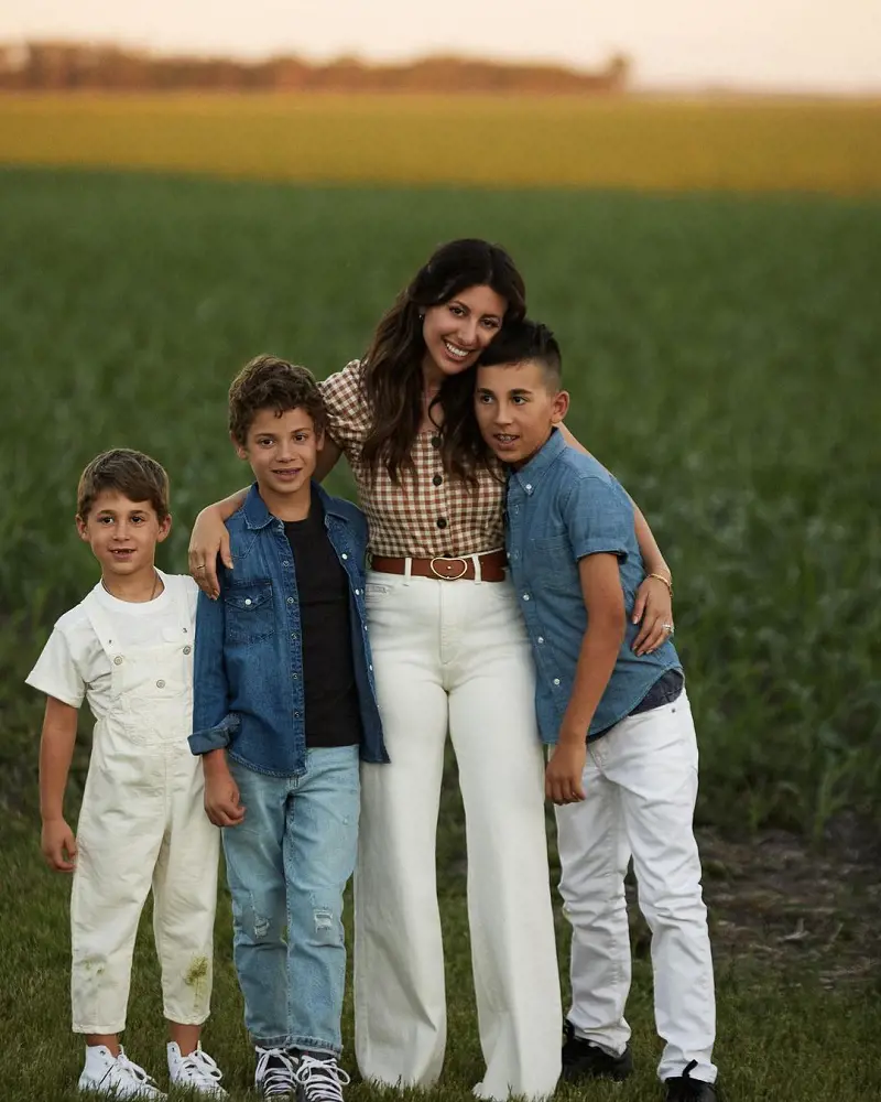 Amy Hafner with her three sons during the National sons day on September 29, 2021.