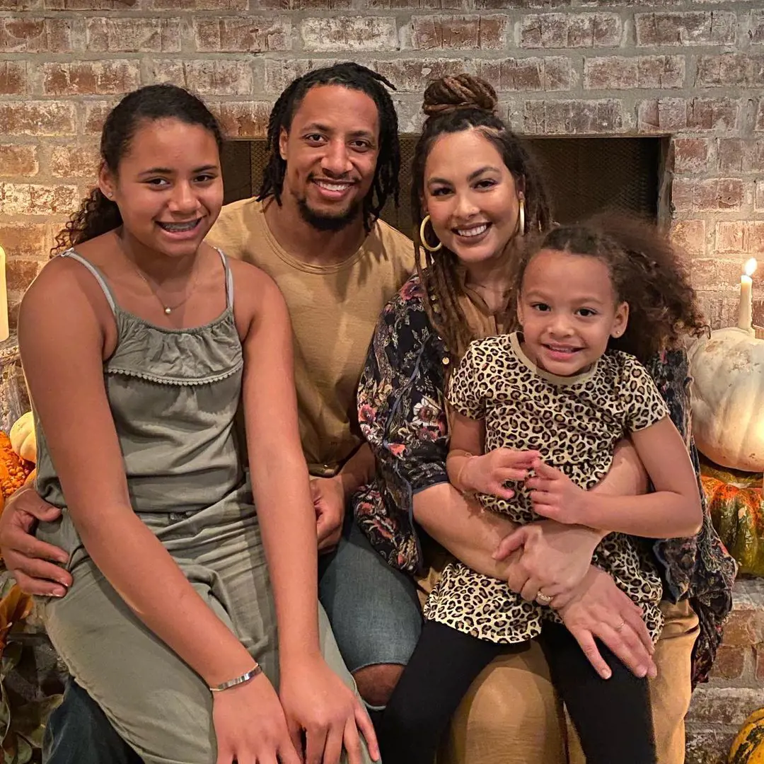 Eric Reid posted a picture with his spouse and children in November 2020