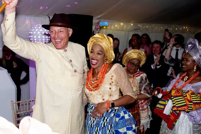 Pamela and Stephan were dressed in the Nigerian attire at their reception
