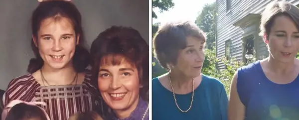 Maura Healey with her mom when she was child to Maura Healey with her mom when she was Attorney General