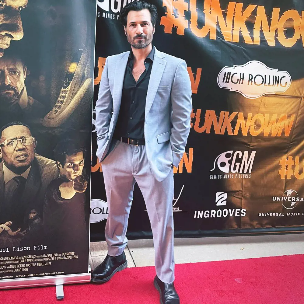 Ozsan at the premier of Unknown in Little Rock, Arkansas on October, 2021