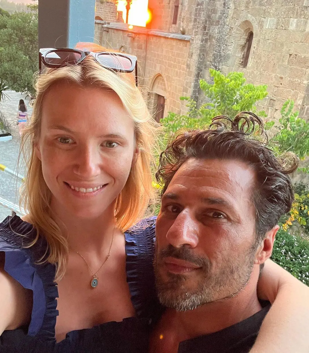 Hal and Sarah took a selfie in Cyprus.