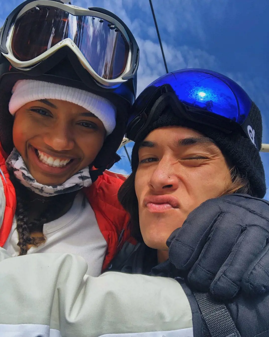 Quincy's ex girlfriend Jireh shared a picture with her new boyfriend while they were snowboarding in 2021