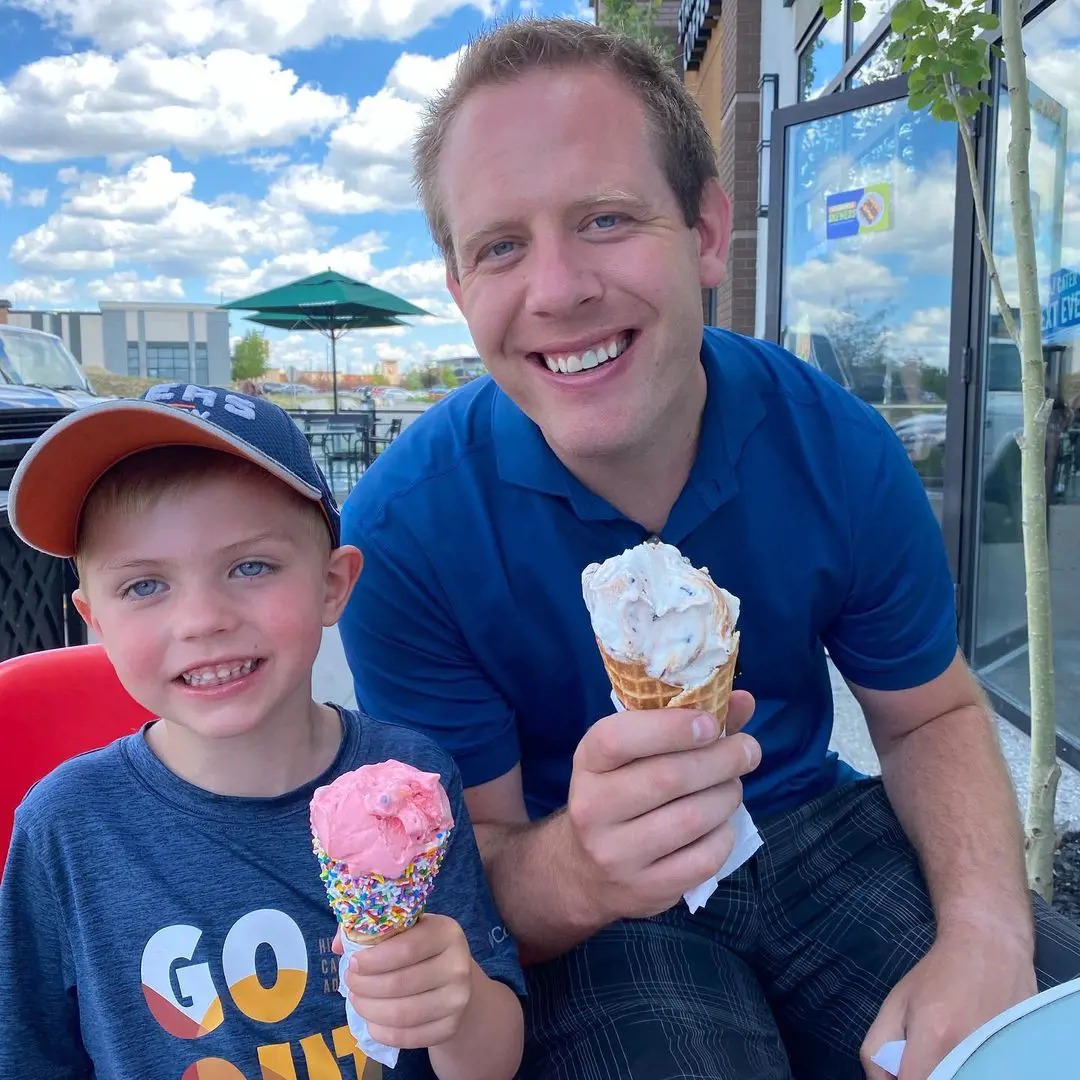 Brittany shared a picture of her son and his husband enjoying an ice-cream on Father's Day