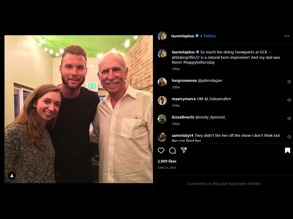 Lauren and her dad met Blake Griffin while celebrating 2015 Father's day 