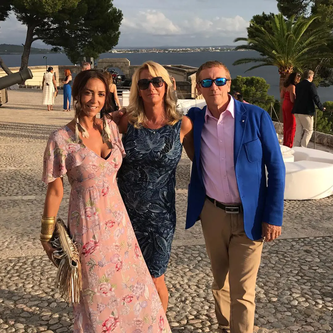 Maxine Hardcastle pictured with her parents Paul Hardcastle and Dolores Baker at Mallorca in 2017